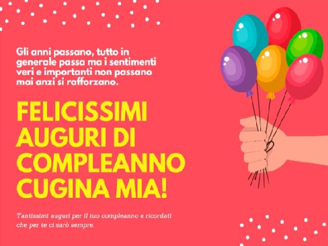 auguri di buon compleanno cugina