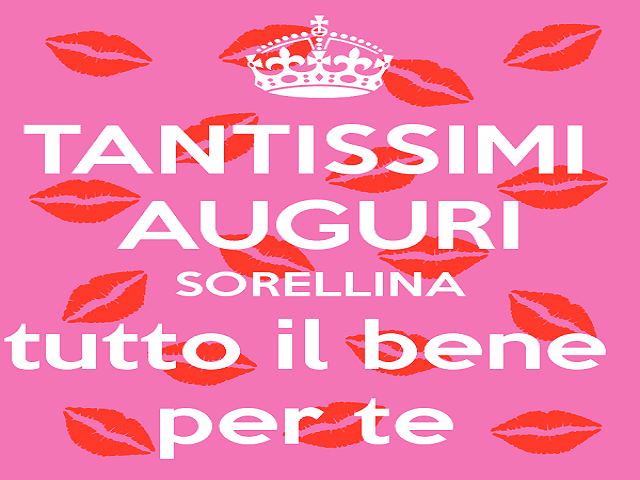 auguri di buon onomastico sorella