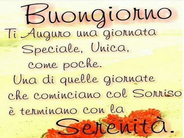 buongiorno ad un amico speciale