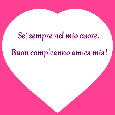 dedica per un'amica