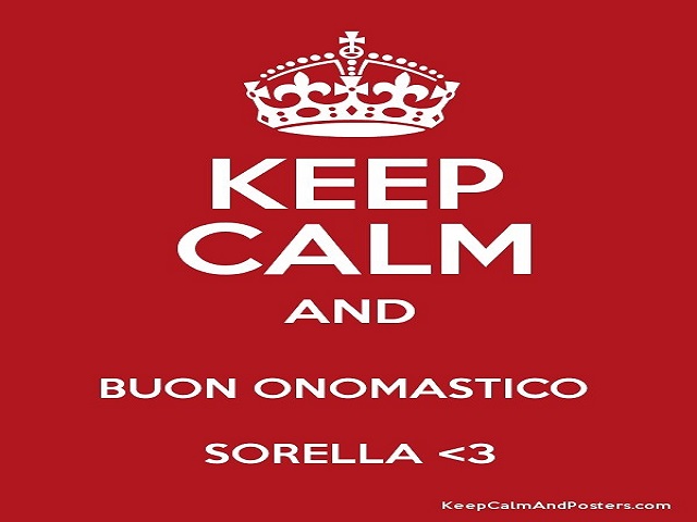 frasi buon onomastico sorella