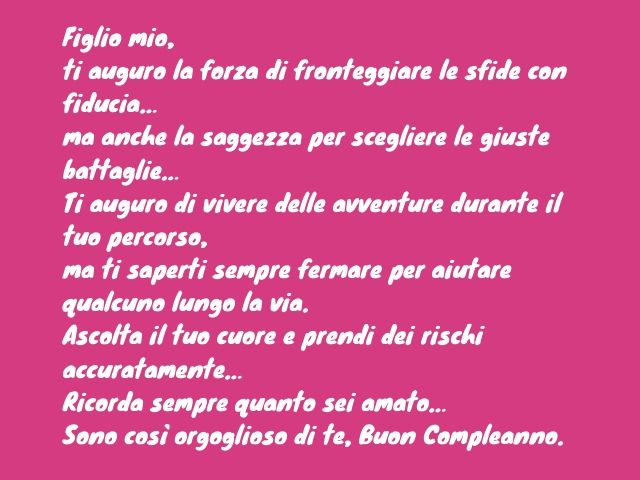 lettera buon compleanno mio figlio