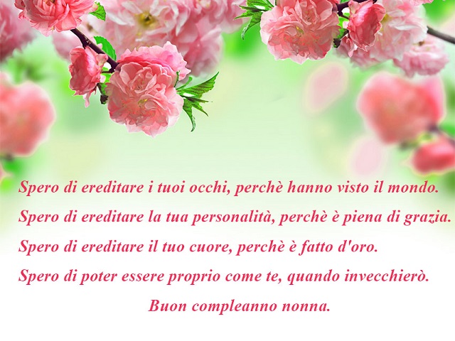 poesia nonna compleanno