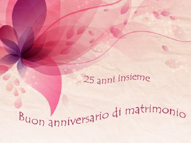 anniversario di matrimonio 25 anni