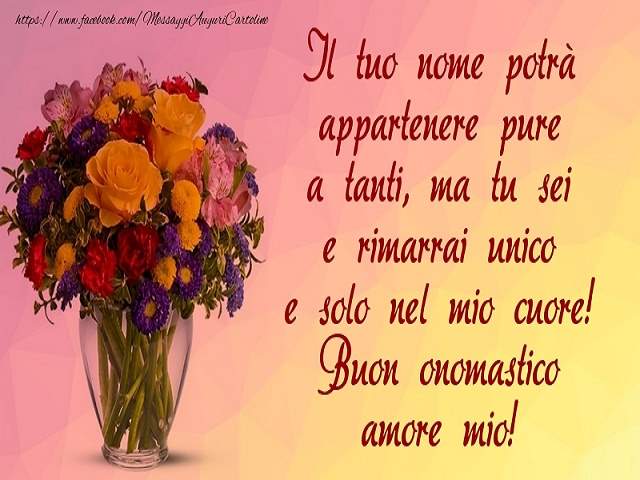 auguri buon onomastico amore 