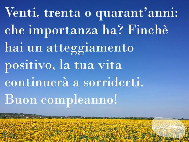 frase 40 anni