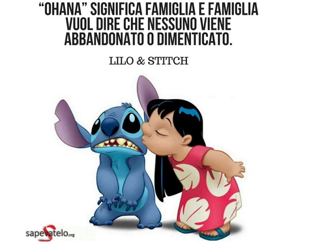 frasi famiglia ohana