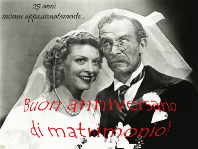 frasi per 25 anni di matrimonio divertenti