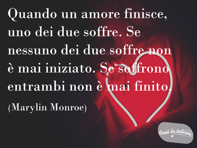 frasi su un amore finito