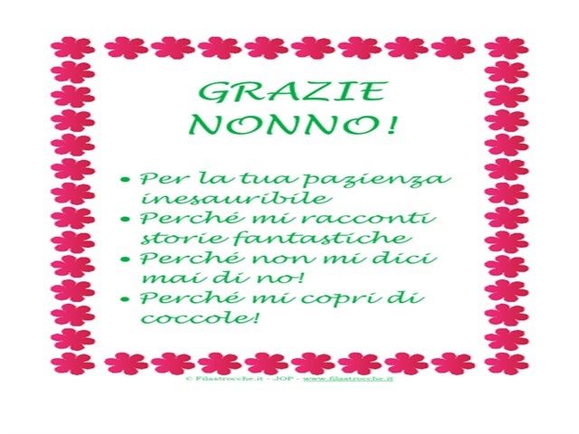 Lettera per i nonni