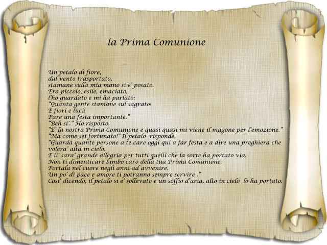 poesie per la prima comunione