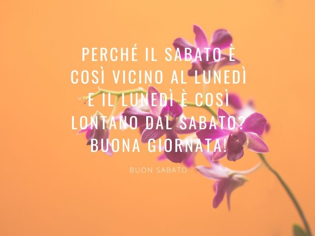 Buon sabato con i fiori