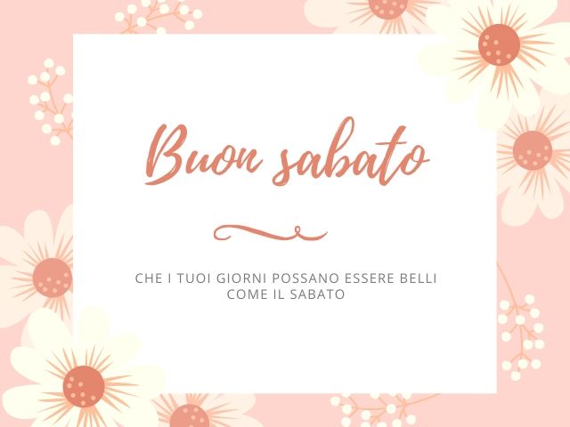 Buon sabato con i fiori