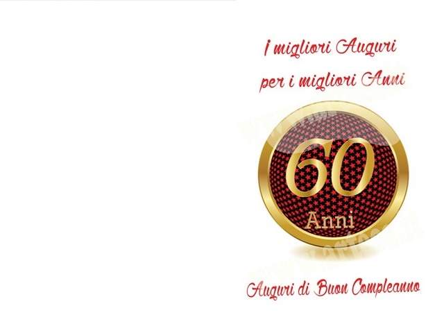 auguri buon compleanno 60 anni