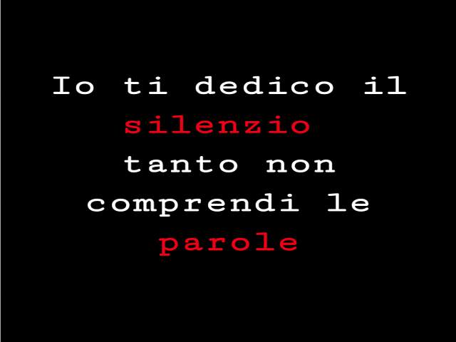 il silenzio in amore