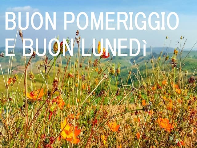 buon lunedì pomeriggio