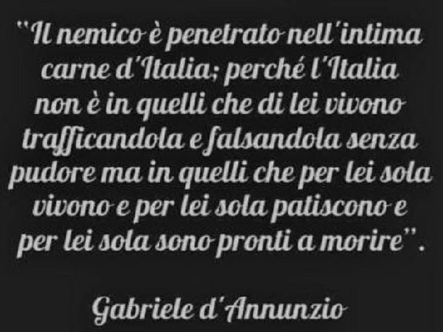 D'Annunzio poesie prima guerra mondiale