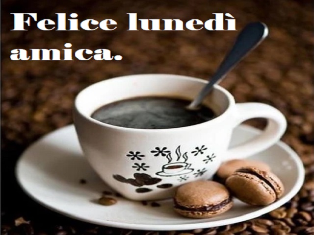 immagini di buon lunedì con caffè