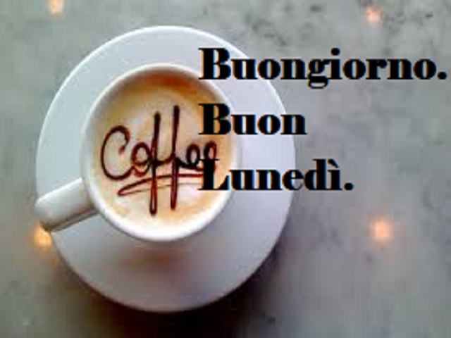 immagini di buon lunedì con caffè