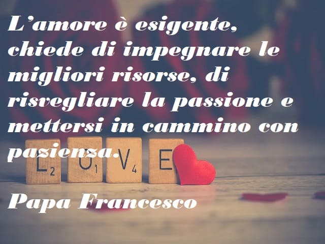 frasi papa francesco sull'amore